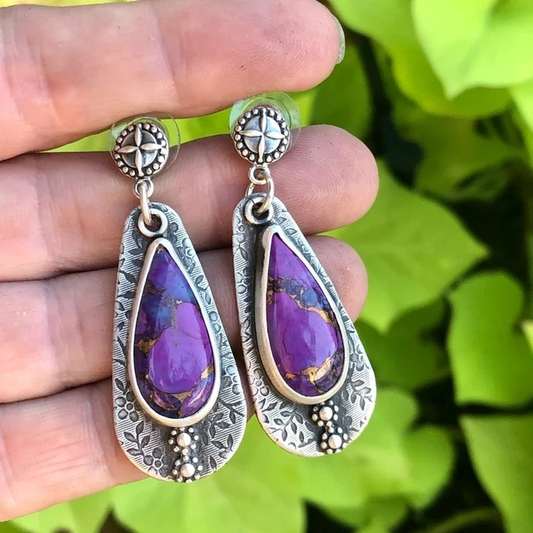 Purple Stone Earrings