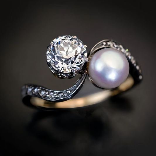 Pearl & Zirconia Ring