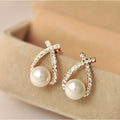 Pearl Earrings With Glitter