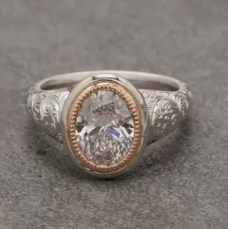 Bright Crystal Silver Ring
