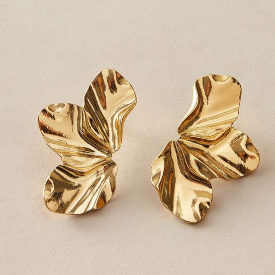 Golden Irregular Earrings