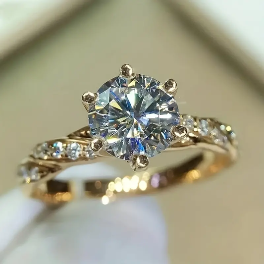 Inlaid Zirconia Bright Ring