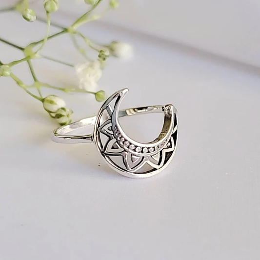 Moon Silver Ring