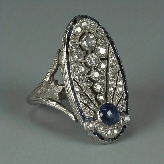 Silver Oval Bright Ring