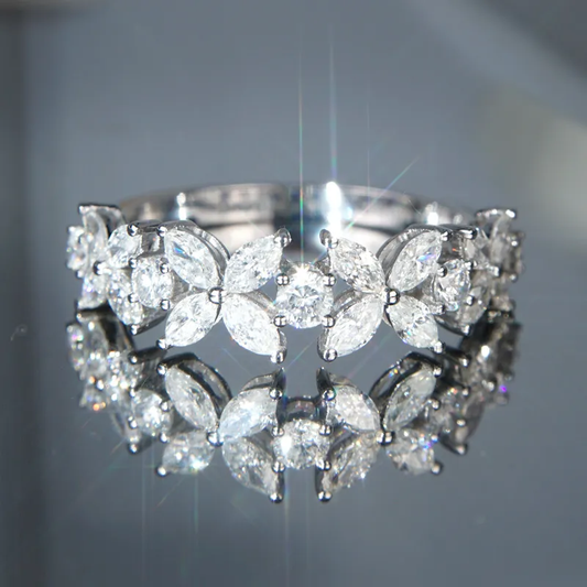 Crystal Flower Ring