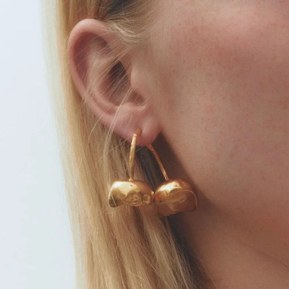 Golden Cherry Earrings