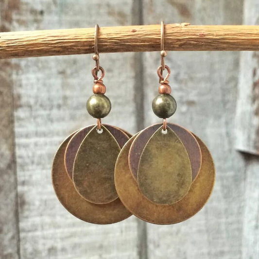 Rounded Golden Earrings