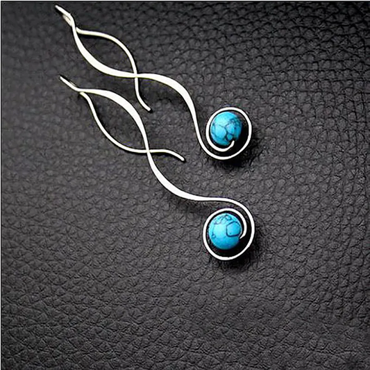 Dangling Turquoise Stone Earrings