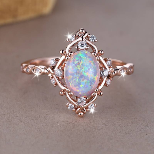 Opal Rose Ring