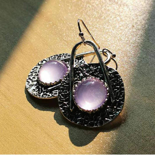 Silver Star Crystal Earrings