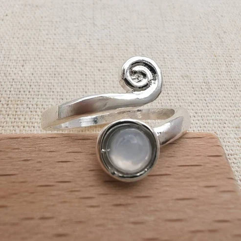 Moonstone Spiral Ring