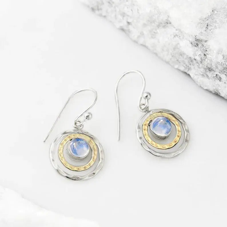 Saturn With Turquoise Opal Earrings