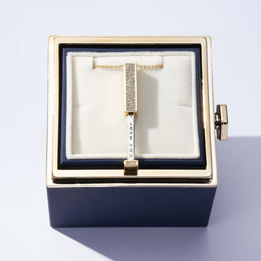 Rose Box & "i Love You" Necklace
