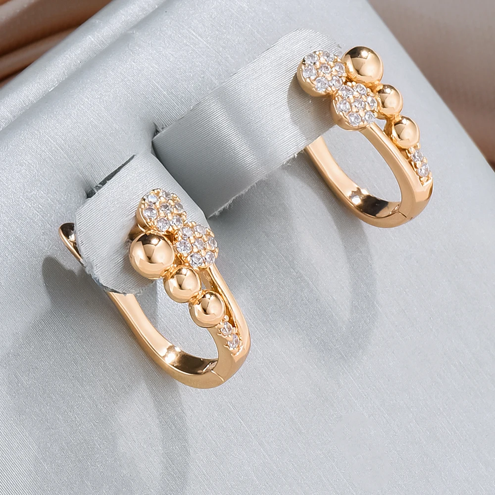 Bright Dot Gold Earrings