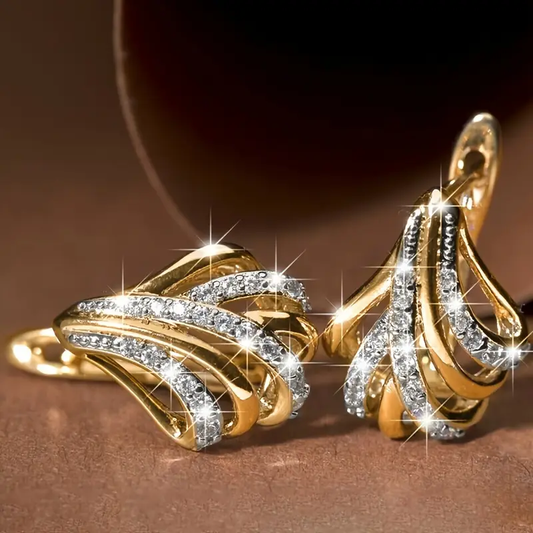 Bright Gold Irregular Earrings
