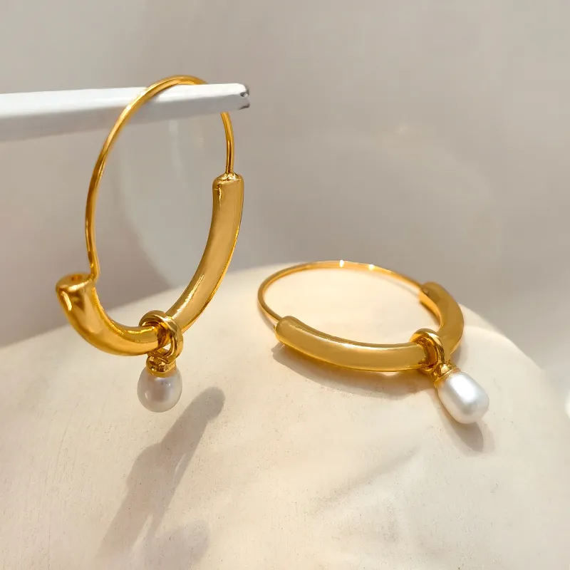 Gold & Silver Pearl Earrings