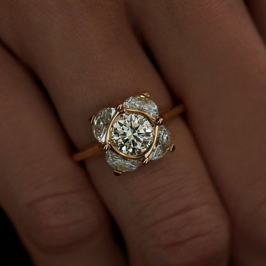 Crystalline Rounded Square Ring