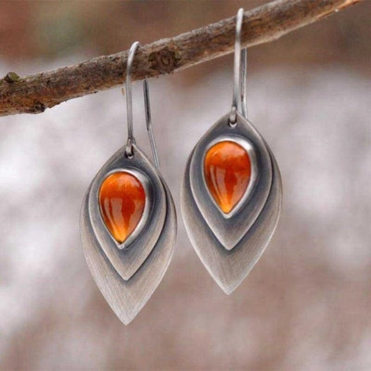 Orange Stone Earrings