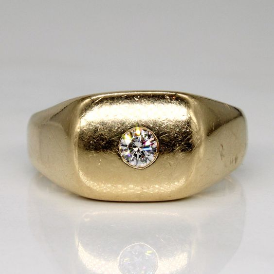 Point Glass Gold Ring
