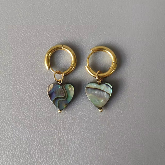 Chromatic Heart Gold Earrings