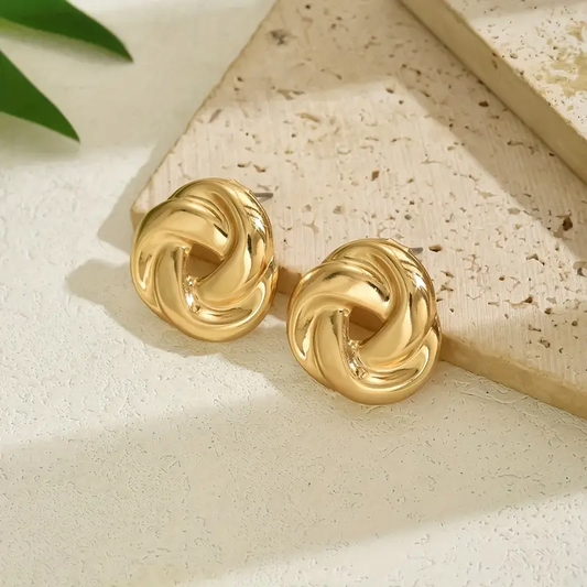 Spiral Golden Earrings