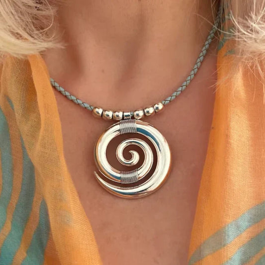 Spiral Silver Necklace