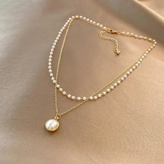 Pearls in Gold Necklace