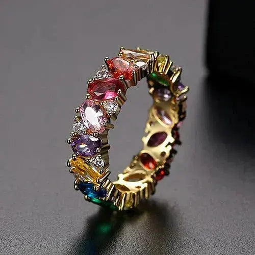 Multicolor Zircon Ring